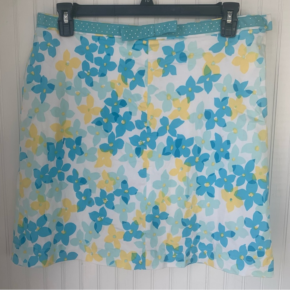 Key West (Size 14) Blue, Yellow & White Floral Print Skirt